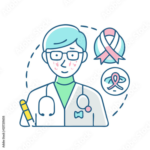 oncologist icon, oncologist vector illustration-simple illustration of oncologist, perfect for oncologist logos and icons