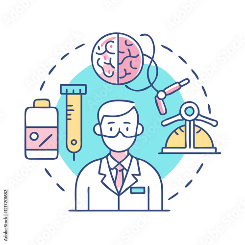 oncologist icon, oncologist vector illustration-simple illustration of oncologist, perfect for oncologist logos and icons