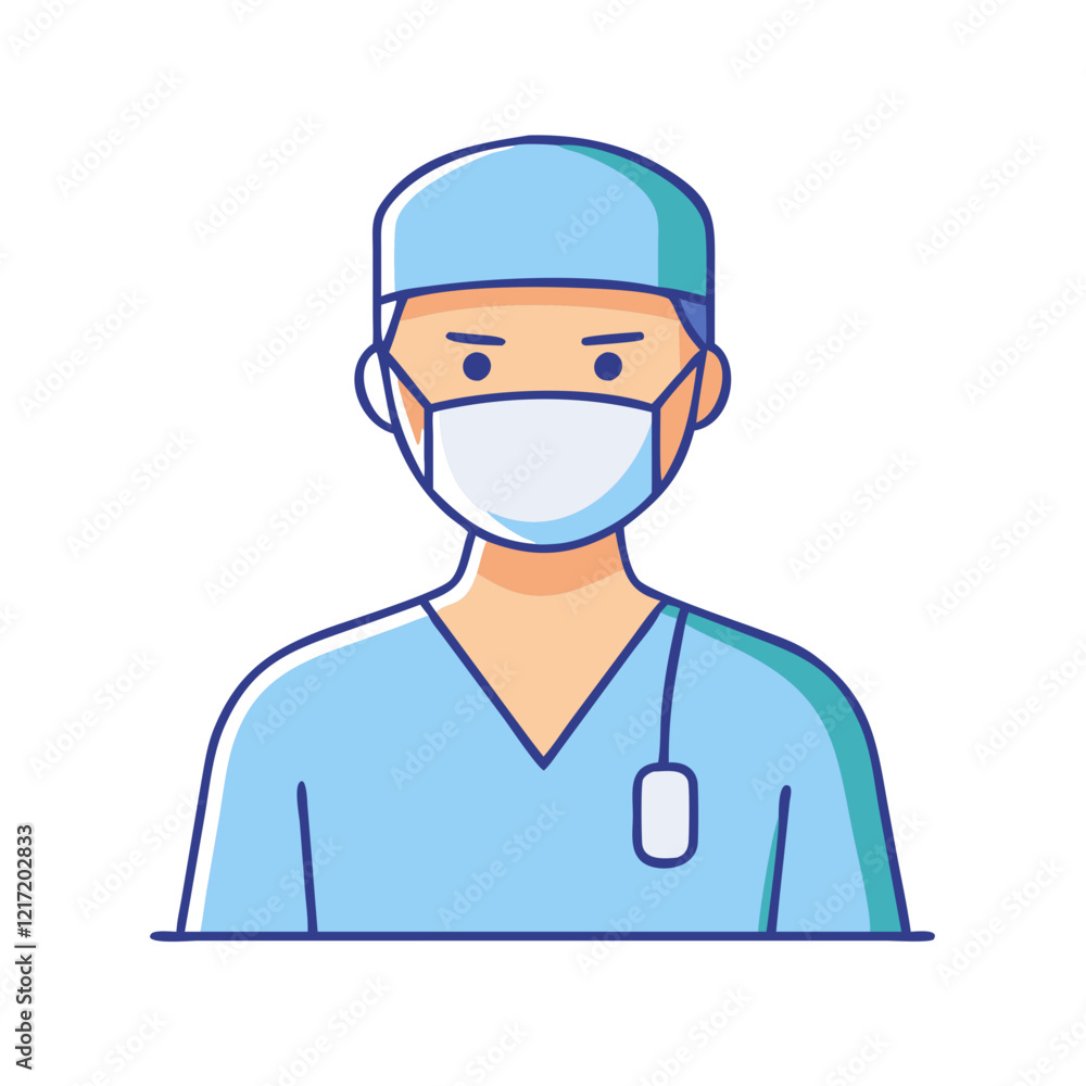 surgeon in scrubs icon, surgeon in scrubs vector illustration-simple illustration of surgeon in scrubs, perfect for surgeon in scrubs logos and icons surgeon in scrubs icon, surgeon in scrubs vector illustration-simple illustration of surgeon in scrubs, perfect for surgeon in scrubs logos and icons