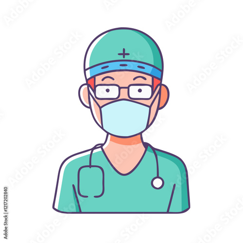 surgeon icon, surgeon vector illustration-simple illustration of surgeon, perfect for surgeon logos and icons