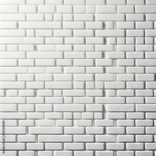 White brick wall with texture, background for interior design, modern minimalist style, high resolution, horizontal masonry, light background