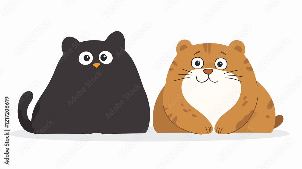 Cute Cat and Bear Cartoon Design Vector Illustration Cute Cat and Bear Cartoon Design Vector Illustration
