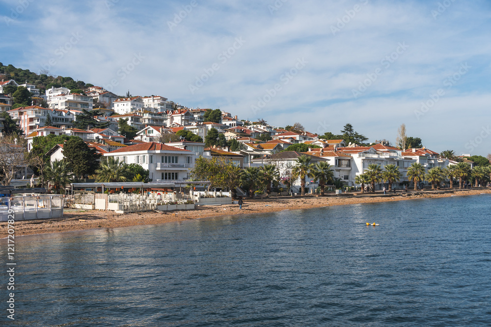Panorama of Kinaliada island, island in the Princes' Islands in the Sea of Marmara, Istanbul, Turkey Panorama of Kinaliada island, island in the Princes' Islands in the Sea of Marmara, Istanbul, Turkey