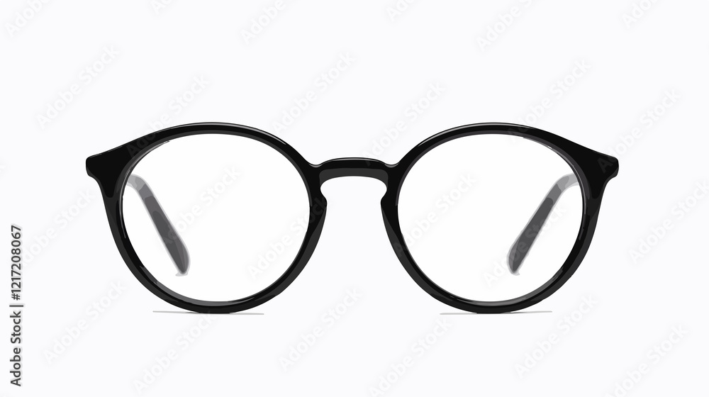 Stylish Eyeglasses Accessory Icon in Flat Design Isolated on White Background Stylish Eyeglasses Accessory Icon in Flat Design Isolated on White Background