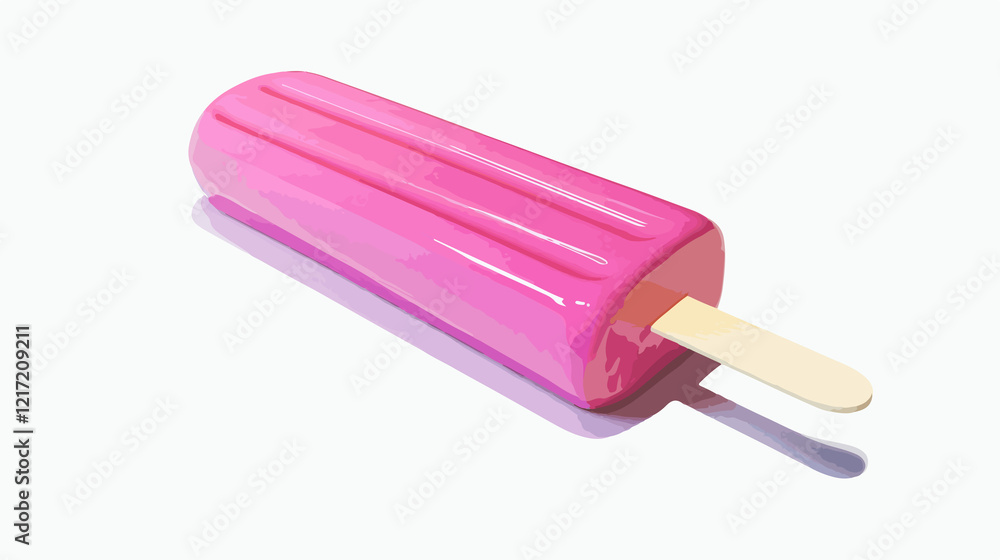 Colorful Isolated Popsicle Design in Wide Angle Centered Composition Colorful Isolated Popsicle Design in Wide Angle Centered Composition