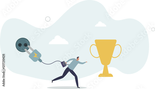Try too hard, business limit or mistake causing failure, almost success but fail, bad planning or mismanagement concept.flat characters.