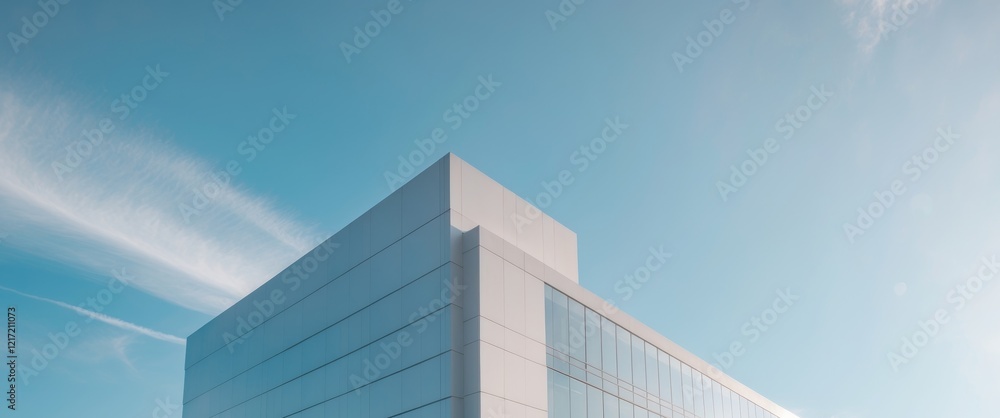 modern office building with sky , copy space concept for wallpaper or background modern office building with sky , copy space concept for wallpaper or background