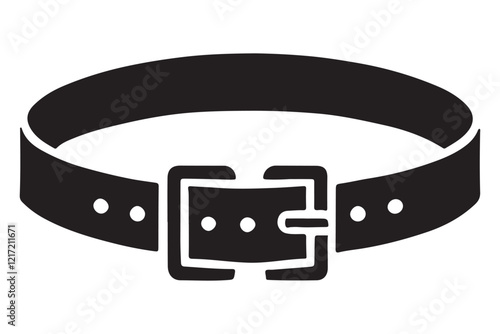 Classic Leather Belt Silhouette Illustration