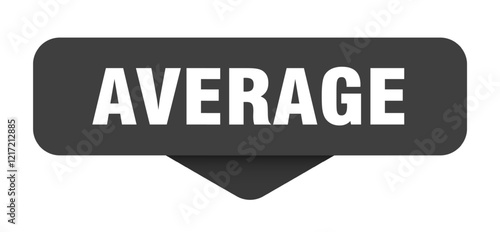 average sticker. average sign on transparent background