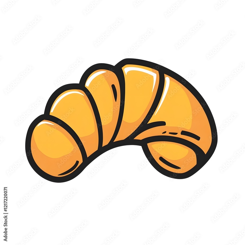 Isolated Croissant bread. Pastry from a bakery food baking icon logo Isolated Croissant bread. Pastry from a bakery food baking icon logo
