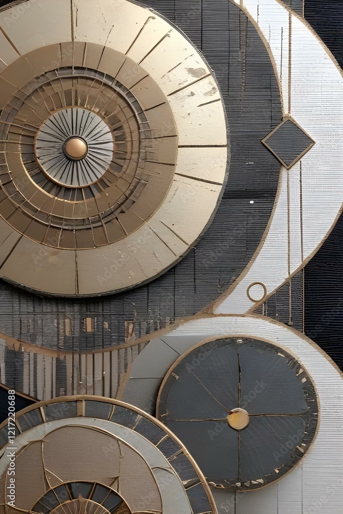 Obraz premium Distressed gold texture with vintage vibes