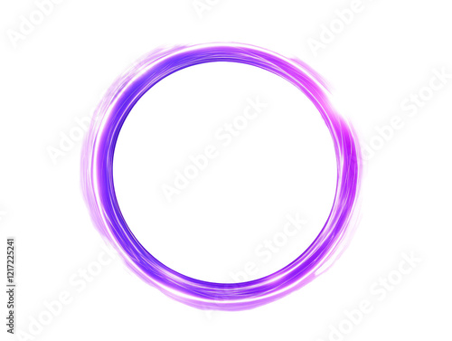 Isolated Purple Luminous Circle with Light Effect