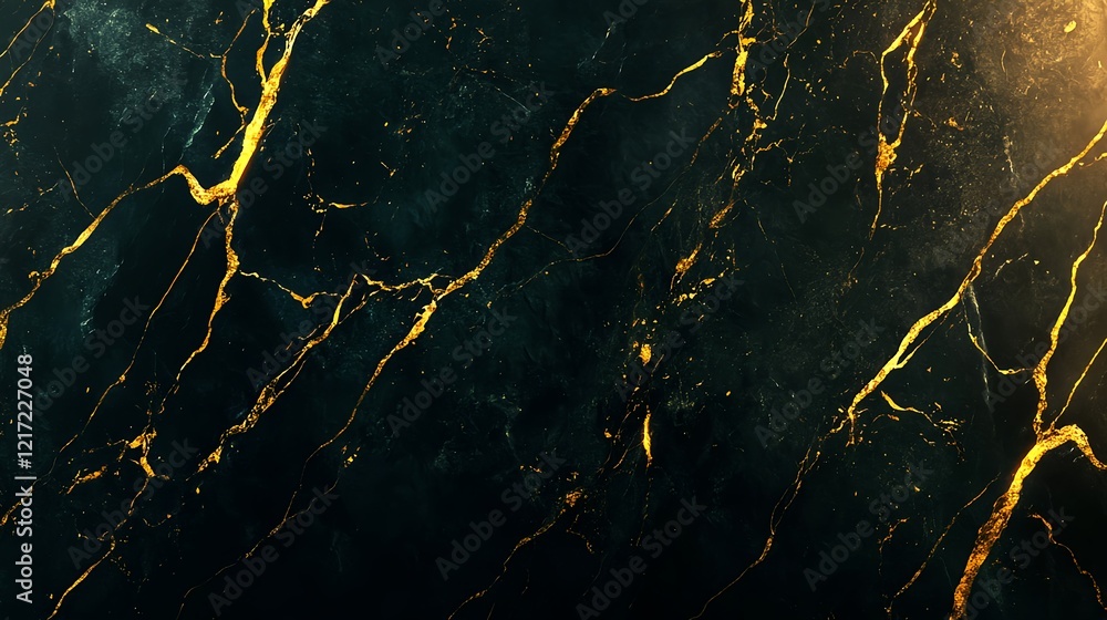 Obraz premium Sophisticated Black Texture with Golden Veins in High Resolution