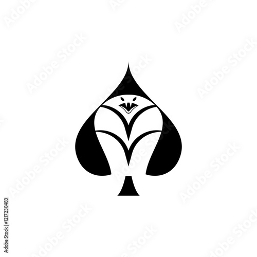 cobra snake logo concept. creative and unique cobra snake forming with ace playing card. cobra snake sign symbol logo design. good for gaming, apparel, casino