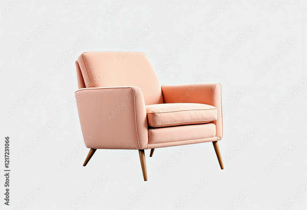 Fototapeta premium Modern armchair isolated on transparent or white background, png