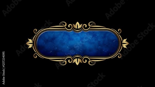 movable oval gold ornament frame