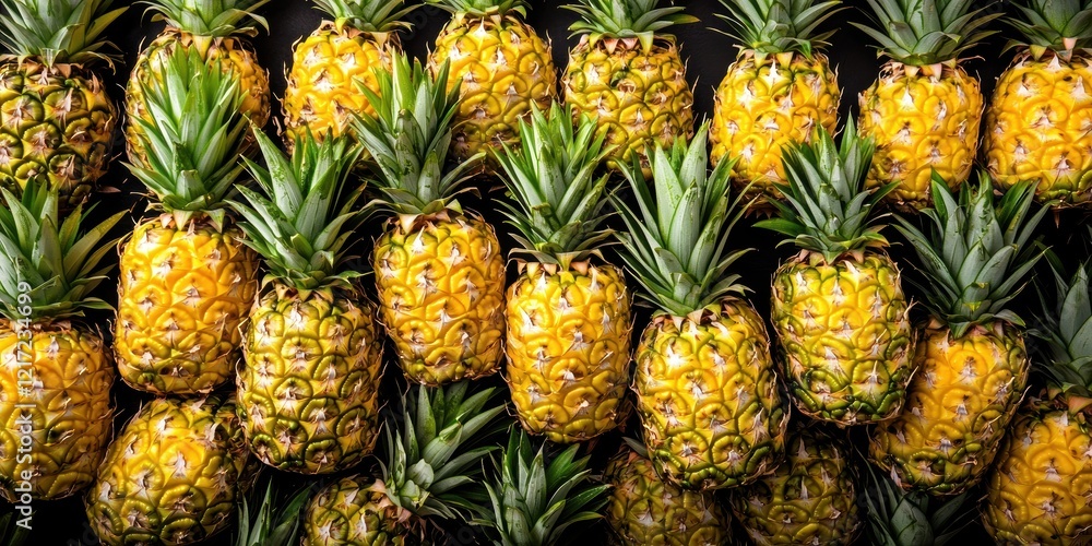 Freshly Cut Pineapples Display Freshly Cut Pineapples Display