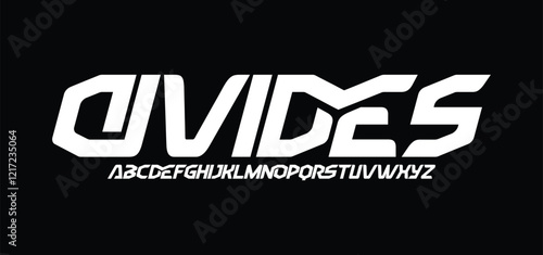 Abstract scifi modern logo alphabet fonts. Science fiction typography sport, technology, fashion, digital, future creative faster logos fonts. vector illustration
