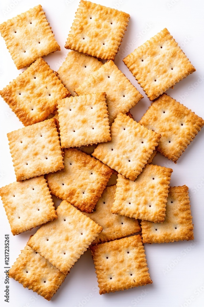 Crackers on White Surface Crackers on White Surface