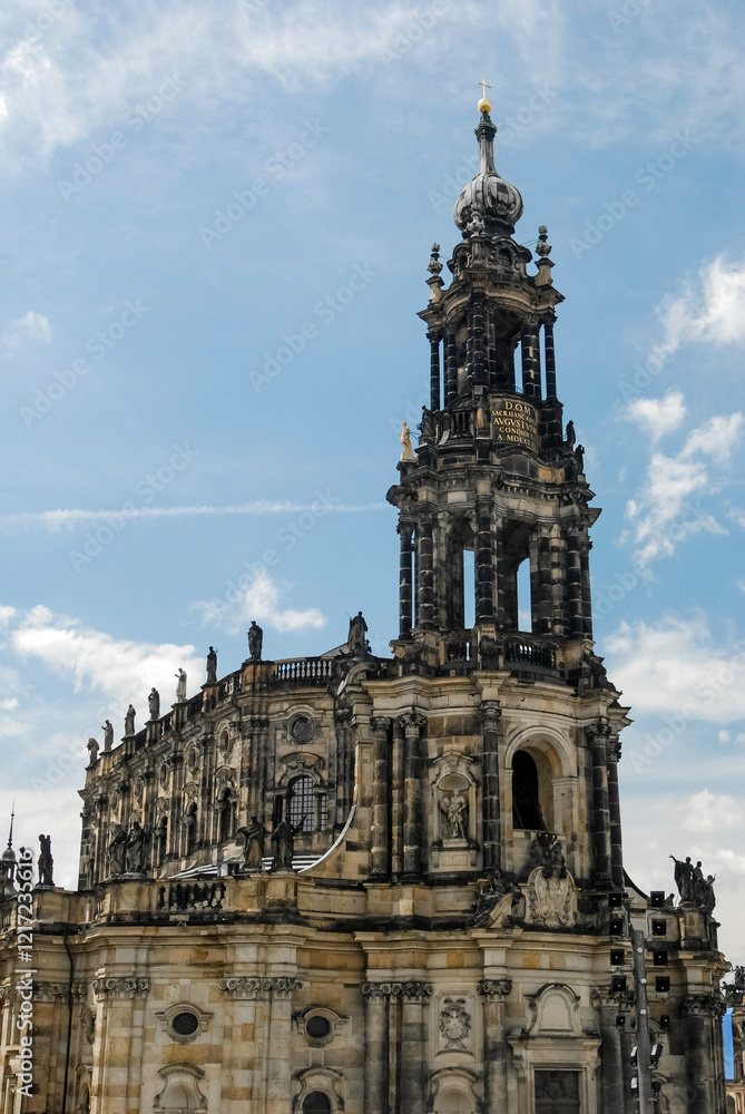 Hofkirche, Cathedral of the Holy Trinity in Dresden, Germany. Hofkirche, Cathedral of the Holy Trinity in Dresden, Germany.