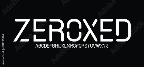 Minimal modern logo alphabet font. Typography abstract sans serif technology, electronic, digital, music, movie, future, creative logos fonts. vector illustration
