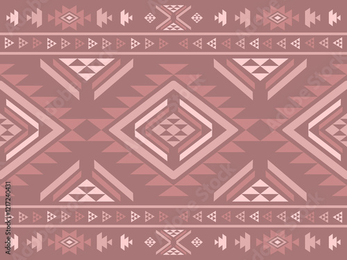 Southwest Aztec geometric Native American Mexican Navajo tribal ethnic boho indian texture ornament seamless pattern fabric colorful design vector for woven textile printing blanket rug carpet fashion