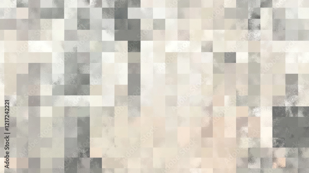 Fototapeta premium Abstract pixelated beige and grey texture.