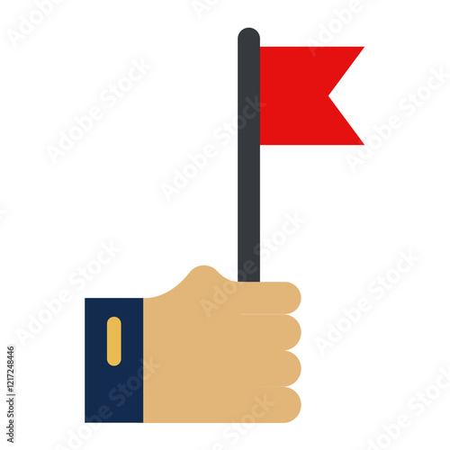 Holding Flag Icon Style