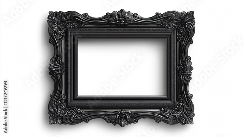 Vintage Black Gothic Picture Frame Mockup Sticker