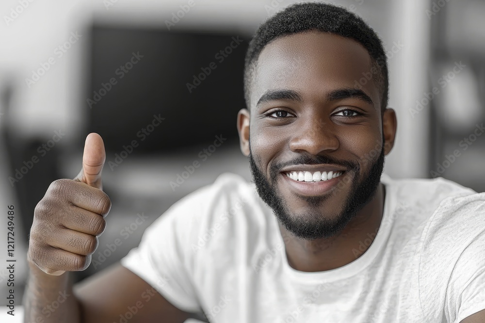 A successful caucasian man in his 30s is joyfully punching the air after a job interview with a representative from a big company A successful caucasian man in his 30s is joyfully punching the air after a job interview with a representative from a big company