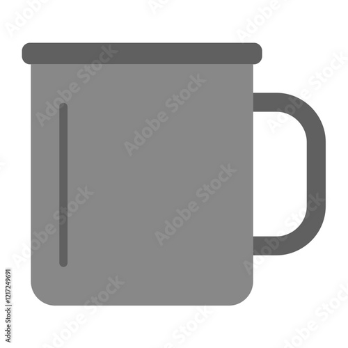 Metal Mug Icon Style