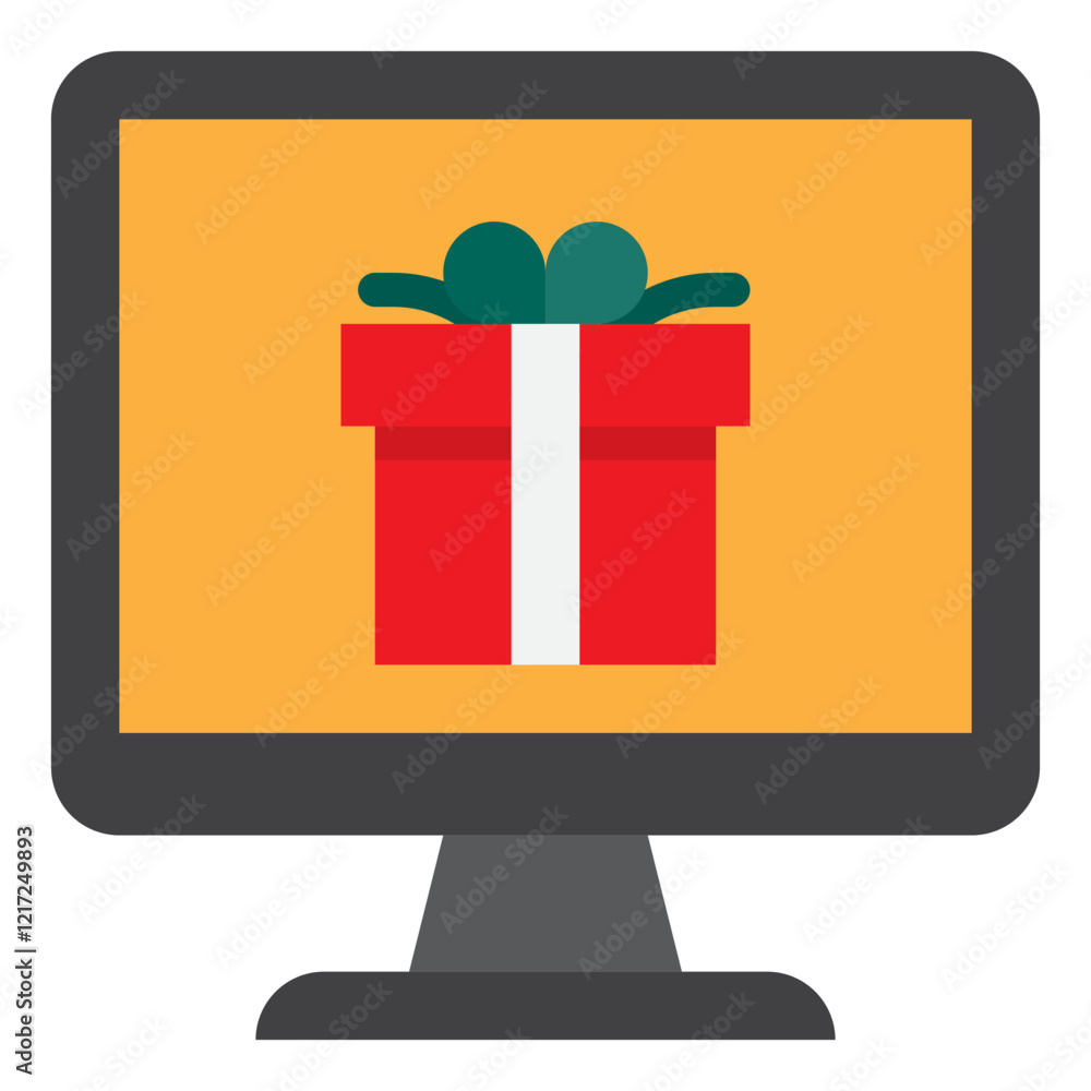 gift box with computer