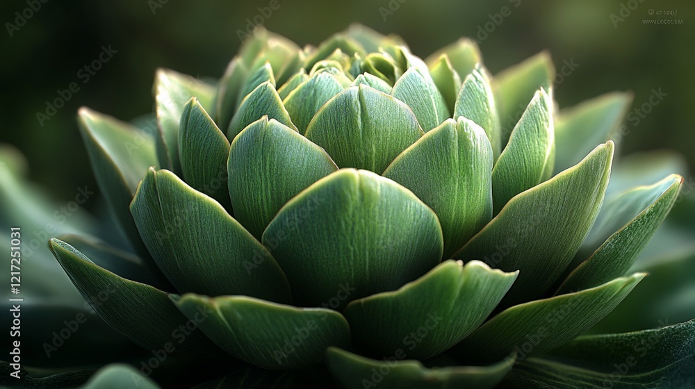 Close-up artichoke, garden, sunlight, green leaves, nature background, food photography Close-up artichoke, garden, sunlight, green leaves, nature background, food photography