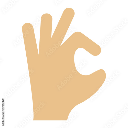 Okay Hand Sign Icon Style
