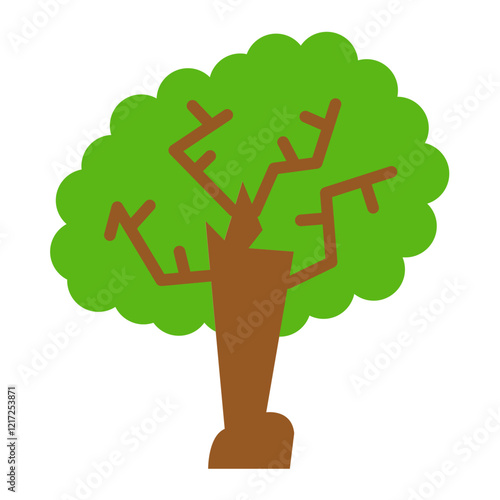 Oak Tree Icon Style