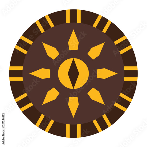 Viking Shield Icon Style