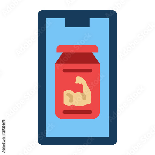 Protein Powder Icon Style