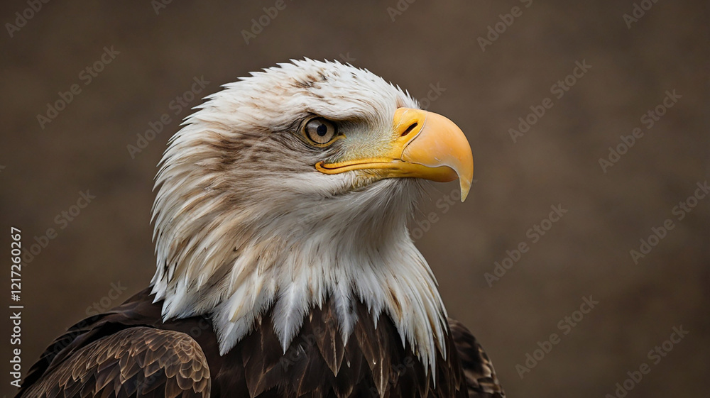 Obraz premium Close up portrait of a bald eagle
