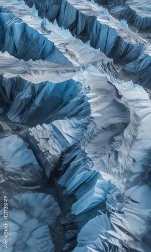 Wallpaper Mural Glacial ice sheet with intricate blue frost patterns ,  icy,  crystalline,  geodesic Torontodigital.ca