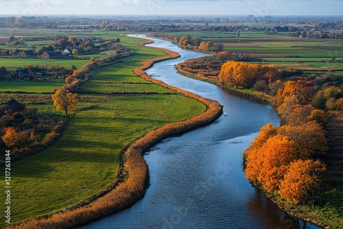 Man-made water bodies situated within the Dutch National Park of De Biesbosch photo