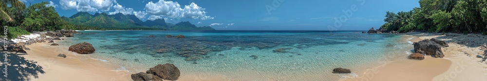 Anse Lazio beach panorama, Seychelles, Prale Island
