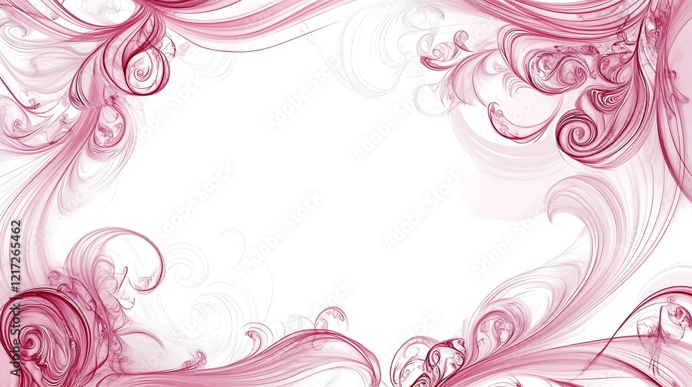Abstract Pink Swirls Frame Design Background Abstract Pink Swirls Frame Design Background