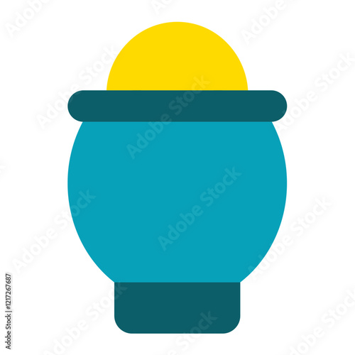 Crucible And Cover Icon Style