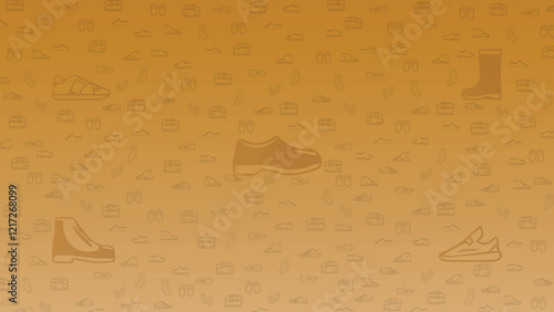 footwear background variation pattern
This playful pattern is a veritable shoe lover's paradise! A delightful array of footwear icons, from sneakers and boots to sandals and heels golden background