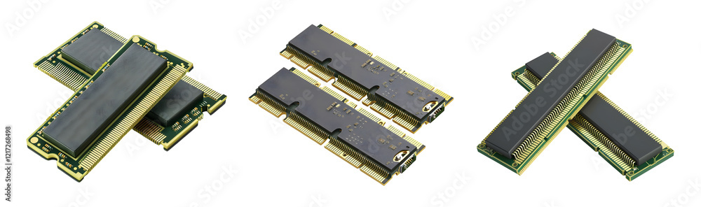 3D Rendering Pack of a Computer RAM on Transparent Background 3D Rendering Pack of a Computer RAM on Transparent Background