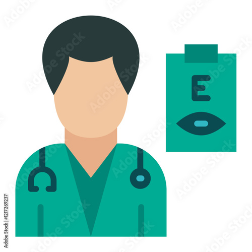 Optometrist Male Icon Style