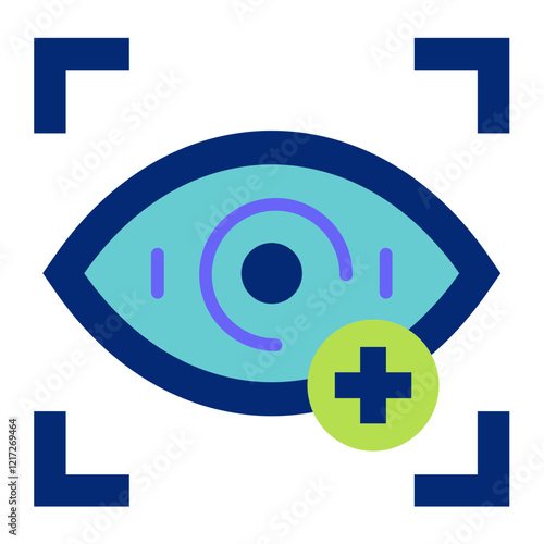 Automatic Eye Examination Icon Style