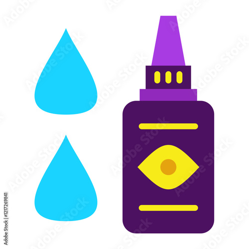 Medical Eye Drops Icon Style