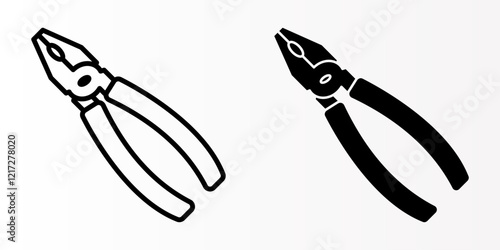 Pliers icon set. Pliers icon sign. for mobile concept and web design. vector illustration on white background
