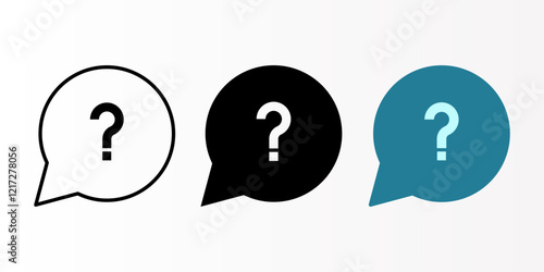 Question mark icon set. Help sign. for mobile concept and web design. vector illustration on white background